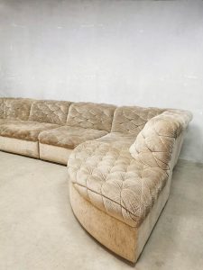 Vintage design modular sofa velvet modulaire bank Laauser 'Stitched'