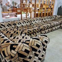 Vintage design modular sofa elementen bank ‘Geometric velvet de luxe’