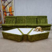 Vintage modular sofa modulaire bank green velvet 'Bohemian'