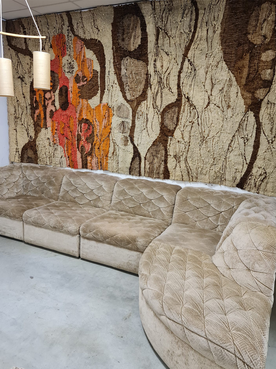 Vintage design modular sofa velvet modulaire bank Laauser 'Stitched'