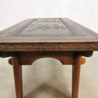 vintage midcentury Muebles de Estilo Angel Pazmino Ecuador leather table salontafel