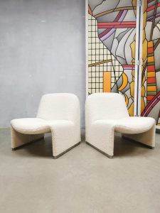 Vintage design Alky Castelli Artifort lounge chair fauteuil bouclé C. Piretti