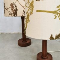 Retro midcentury Danish design table lamp teak tafellamp 'Berenklauw'