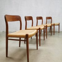 Te kleurstof Tegen de wil Vintage Danish dining chairs eetkamerstoelen Niels Otto Møller nr. 75 |  Bestwelhip