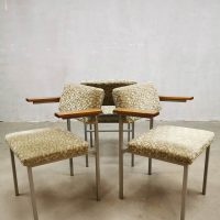 eetkamerstoelen Nederlands vintage design Gijs van der Sluis nr. 33 design dining arm chairs