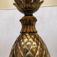 Vintage French brass pineapple table lamp