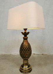 Vintage French brass pineapple table lamp tafellamp ananas