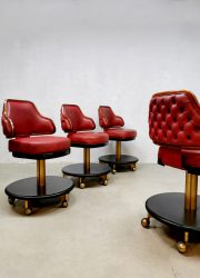 Vintage sixties stools easy office chairs krukken stoelen Gasser 'Casino vibes'