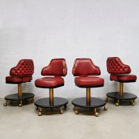 Vintage sixties stools easy office chairs krukken stoelen Gasser 'Casino vibes'