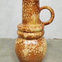retro 60s West Germany 'Earth tones' Scheurich Keramik XL ceramic vase keramiek vaas