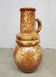 Vintage XL ceramic vase keramiek vaas West Germany 'Earth tones'