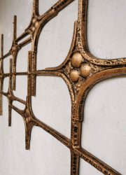 Vintage Brutalist design wall art sculpture wanddecoratie 'Bronze'