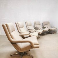Vintage lounge chairs swivel armchair fauteuil Geoffrey Harcourt Artifort F141