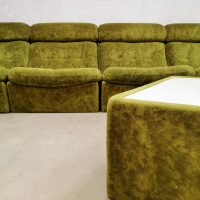 Vintage modular sofa modulaire lounge bank green velvet 'Bohemian'
