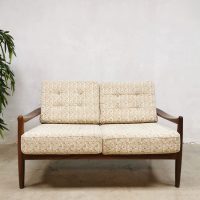 vintage sixties sofa Danish design Deens bankje twee zitter two seat love seat Grete Jalk