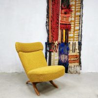 vintage Dutch design Theo Ruth congo chair fauteuil boucle yellow