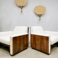 Rare midcentury design rosewood armchairs lounge fauteuils palissander