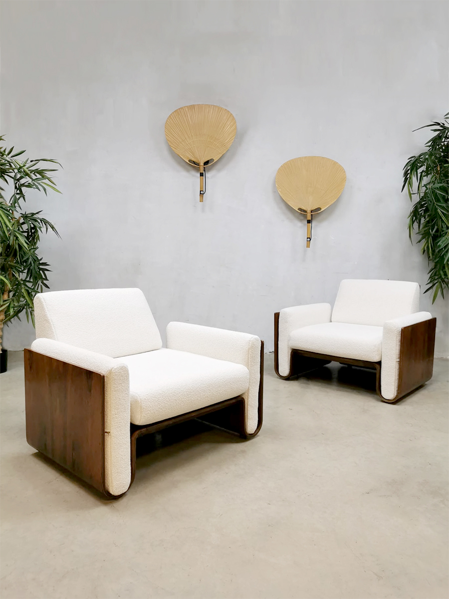 Rare midcentury design rosewood armchairs lounge fauteuils palissander