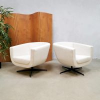 Vintage design James Bond lounge set Jacques Brule Hans Kaufeld armchairs fauteuils