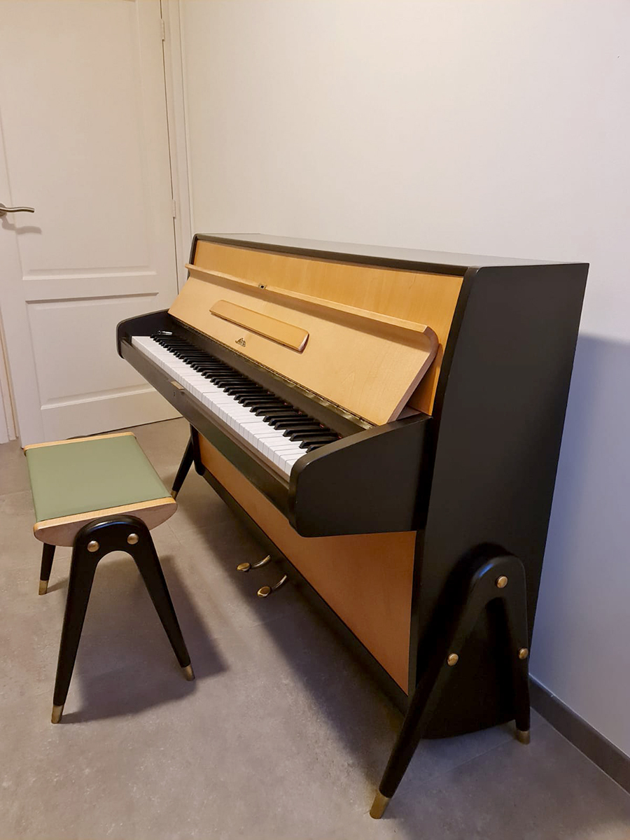 Sauter Duits design 1950s retro piano