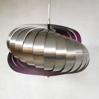 Midcentury design spiral pendant hanglamp Henri Mathieu for Lyfa