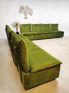 Midcentury modular vintage sofa modulaire elementen bank 'Forest Green'
