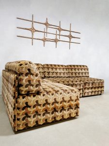 Vintage sofa brown bruin pattern patroon