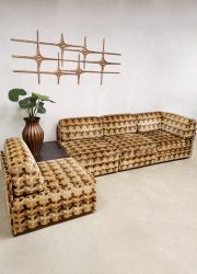Midcentury bank modular sofa couch patroon