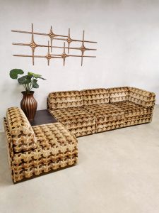 Midcentury bank modular sofa couch patroon