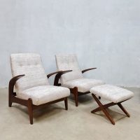 Midcentury design lounge chairs recliner lounge fauteuils Gimson & Slater
