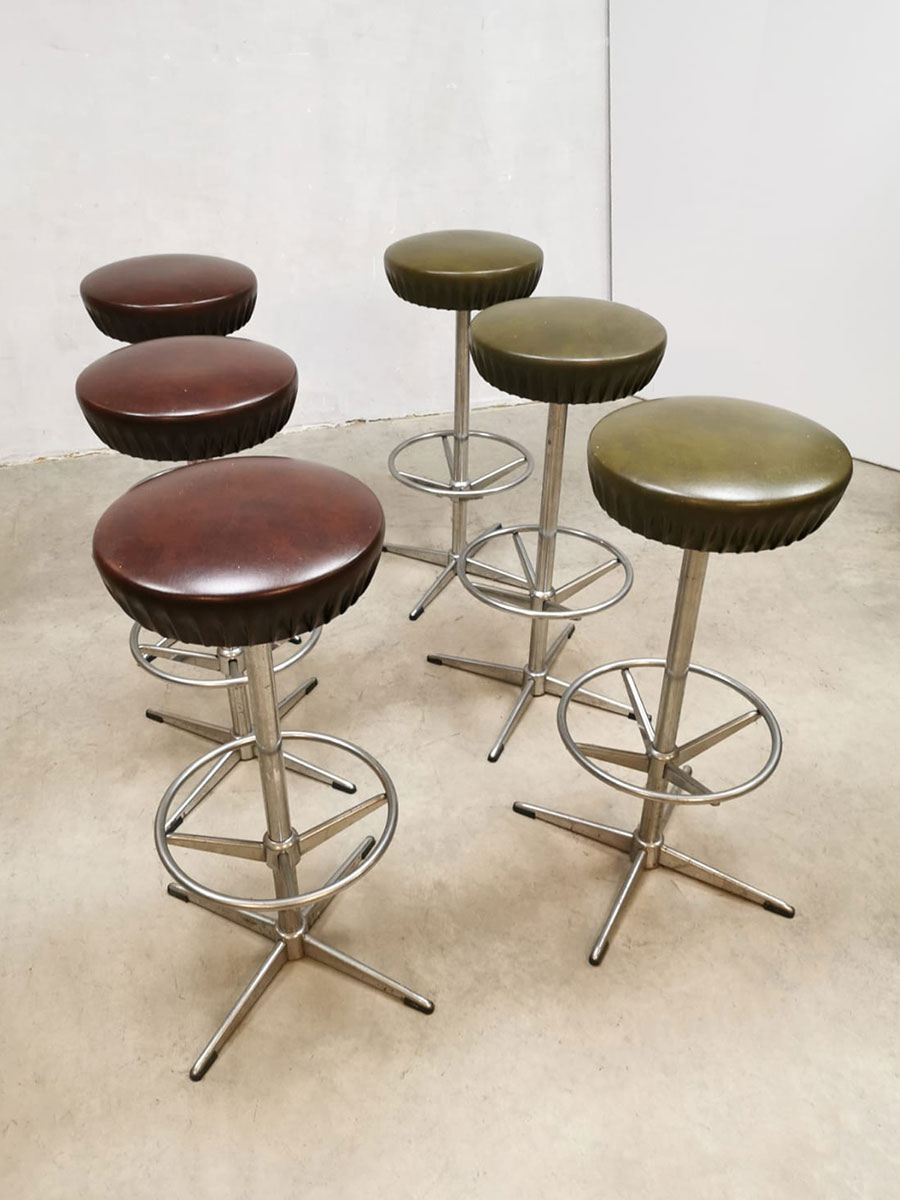 Vintage Industrial Barstools Industri Le Barkrukken Duo Tone Bestwelhip