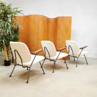 vintage Dutch lounge stoelen armchairs Kembo Gispen design industrial