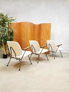 vintage Dutch lounge stoelen armchairs Kembo Gispen design industrial