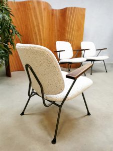Midcentury Dutch design armchairs lounge stoelen Gispen Kembo
