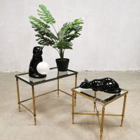 Vintage black cat table lamp zwarte kat lamp duo