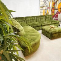 Midcentury modular sofa modulaire elementen bank 'Perfect green'