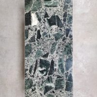 Design bijzettafel tafel interieur marmer tafelblad chrome marble groen
