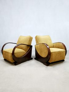Amsterdamse school lounge chairs easy chairs fauteuils art deco design