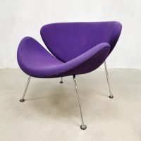 Dutch design fauteuil lounge stoel easy chair & ottoman orange slice Pierre Paulin Artifort