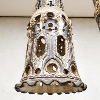 Midcentury Dutch ceramic pendant hanglamp H. Jacobs atelier 'De Champignon'