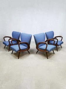 Midcentury Scandinavian vintage design wingback chairs lounge fauteuils