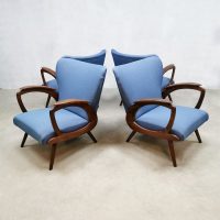 Midcentury Scandinavian vintage design wingback chairs lounge fauteuils