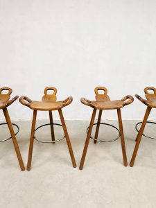 Midcentury brutalist Spanish barstools vintage
