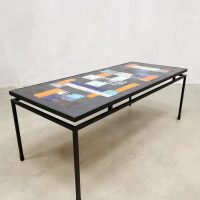 Vintage ceramic tile coffee table tegeltafel salontafel Belarti 'Art'