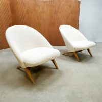 Vintage Dutch design Congo chairs Theo Ruth Artifort fauteuils