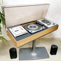 Vintage Rosita record player Dual 1222 stereo platenspeler design radio turntable
