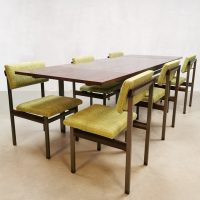 Vintage dining set table & chairs 'Pali' tafel & stoelen Louis van Teeffelen Webe
