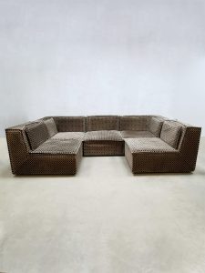 Vintage modular sofa modulaire lounge bank 'Checkered'