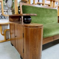 Unique art deco sofa 'luxury green velvet'