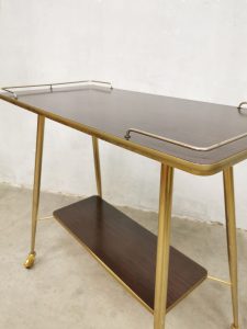 retro bijzettafel drankentrolley side table tv table sixties design